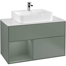 Grön Badrumsmöbler Villeroy & Boch Finion F111GMGM