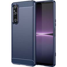 MAULUND Sony Xperia 1 V Brushed Carbon Skal Blå