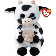 TY Mössa Bellies Herdly Ko med Glitter Blå Eyes, plysch Animaletter med den ursprungliga mjuka buken 20 cm T41287