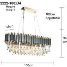 Fairmont Park Mcgraw 10-Light Crystal Pendant Lamp