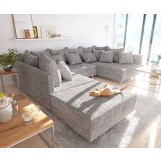 DeLife Couch strukturstoff wohnlandschaft Sofa