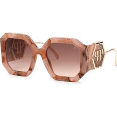 Philipp Plein Diva Sunglasses SPP067 - Acetate Pink/Brown