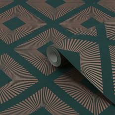 NEXT Next Deco Triangle Emerald Smooth Wallpaper