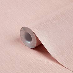 GoodHome GoodHome Lery Pink Glitter Effect Pleated Textured Wallpaper