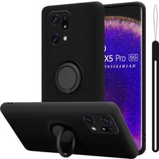 Cadorabo LIQUID BLACK Case for Oppo FIND X5 PRO Cover Protection TPU Silicone Gel Back case Fokus Ring Black