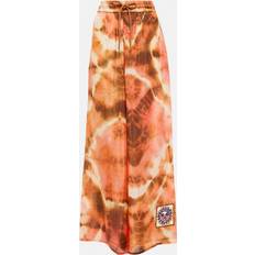 Zimmermann Byxor Zimmermann Vacay tie-dye high-rise silk pants multicoloured