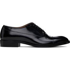 Maison Margiela Oxford Maison Margiela Black Waxed Leather Oxfords H8396 Black IT