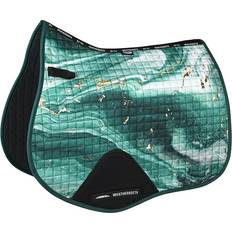 Polyester Saddle Pads Weatherbeeta WB Prime Marble Shimmer AP Saddle Pad Green/Gold