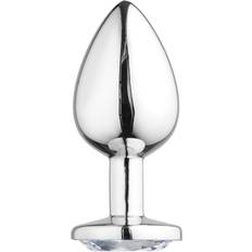 Large Jewel Butt Plug Silver