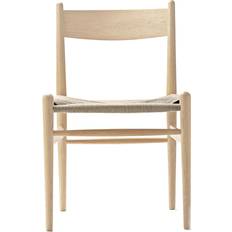 Chêne Chaises de Cuisine Carl Hansen & Søn CH36 Chair Chêne Savonné Tressage Naturel Chaise de Cuisine