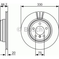 Auto Frenate a Attrito Bosch Dischi Dei Freni 330-2012 986479622