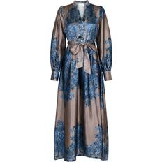 Neo noir nova paisley border dress Neo Noir Nova Paisley Border Dress - Blue