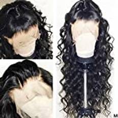 Lace Front Wigs Human Hair Curly,Deep Part Human Hair Lace Front Wig Glueless Middle Part Ocean Wave Wig