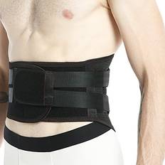 neotech NEOTech Care Back Brace Breathable & Adjustable Support for Lower Back Pain Double Pull Compression Straps Lifting Spine Protection Vest Black Size S