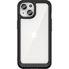 Mobiltilbehør Hurtel iPhone 15 Outer Space Reinforced Case with Flexible Frame Black