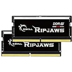 G.Skill RipJaws DDR5 SO-DIMM Serie Intel XMP 64GB 2x 32GB 262pin DDR5 4800 CL38-38-38-76 1,10V Dual Channel Desktop Arbeitsspeicher F5-4800S3838A32GA2-RS