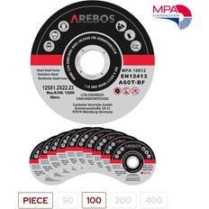 Arebos Cutting discs 100 pieces Ø125 mm flex discs Inox stainless steel metal steel 1mm