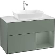 Grön Badrumsmöbler Villeroy & Boch Finion F781GMGM