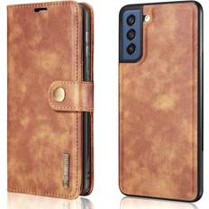 Samsung Galaxy S21 FE 5G DG.MING Retro Magnetisk Læder Cover m. Pung 2 in 1 Brun