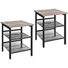 Songmics Bedside Tables Songmics Industrial Set Greige Bedside Table