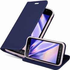 Cadorabo Book Classy Style Cover Galaxy Xcover 4s, Galaxy Xcover 4 Smartphone Hülle, Blau