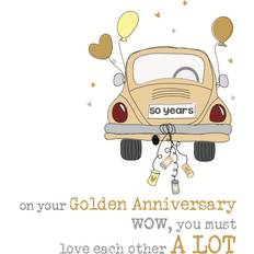 50th Golden Anniversary Sparkle Finished Greeting Card By Dandelion Stationery