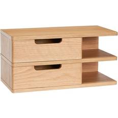 Hübsch Open Shelf Bedside Table Natural 40 x 20 x 20 cm