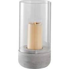 Danya B Modern Cool Cement Base Pillar Hurricane