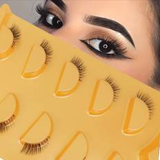 Makeup Shein 5pairs Natural Looking Reusable False Eyelashes Cat Eye Design With Inner Corner & Outer Corner Intensified2-10mm