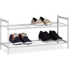 Relaxdays metall, schuhaufbewahrung Schuhregal