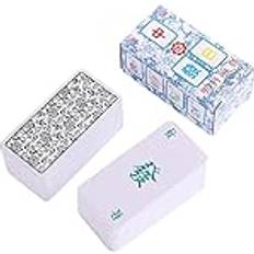 JPSDOWS JPSDOWS Mahjong-kort, Klassiska Mahjong-spelkort, 136 Kinesiska Mahjong-kortset Kortspel Mahjong Card Print Handheld Mahjong Game Card Game Mahjong Spelkort Brädspel