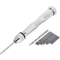 Walfront Walfront Twist Drill Bits Pin Vise Hand Drill with 25Pcs HSS Twist Drill Bit Set Chuck Handle Range 0.3-3.6mm