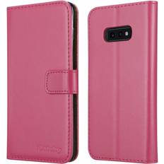 iCatchy Pink For Samsung Galaxy S10e Wallet Book Leather Case