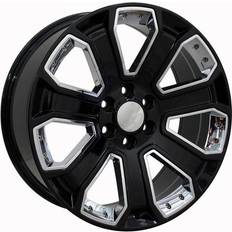 20" - Chrome Car Rims OE Wheels Gloss Black & Chrome Inserts CV93B CV93B-22090-6550-24B-ic