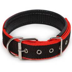 Blødt justerbart hundehalsbånd med metalspænde MultiColor