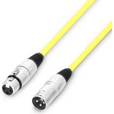 Adam Hall 3 Star XLR Microphone Cable 50 cm Yellow