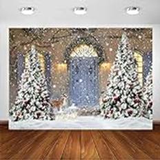 Photo Backgrounds Avezano Avezano Vinter snö jul fotografi bakgrunder 1,8 x 1,2 m vinyl vit snö ren julgran dekoration barn porträtt foto studio bakgrund fotografisk bild