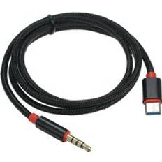 Tomtop Jms Male to 3.5mm TRRS Male Cable 3.12ft USB-C to 3.5mm Car/Home Stereo Adapter - Black