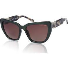Radley Cat Eye Cut Sunglasses - Green/Cream Tort