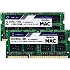 TIMETEC Hynix IC 8GB Kit 2x4GB Apple DDR3 1600MHz PC3-12800 SODIMM Memory Upgrade For MacBook Pro 13-inch/15-inch Mid 2012, iMac 21.5-inch Late