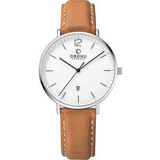 Obaku Watches Obaku denmark mit lederband edelstahl 40 mm datum v181gdcwrz