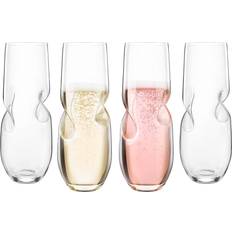 Beige Glasses Final Touch Bubbles Stemless Champagne Glass