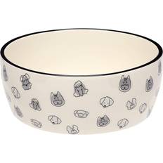 Pearhead Dog Faces Pet Bowl, Dog