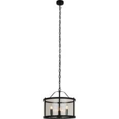 Lighting Lucande Eryk Light Ø 40 cm Black Glass Pendant Lamp