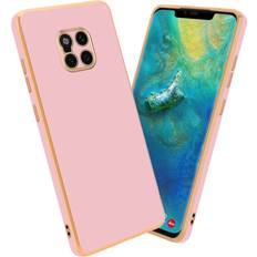 Cadorabo Glossy Pink Gold Case for Huawei MATE 20 PRO Protective Cover made of flexible TPU Etui silicone and with protection