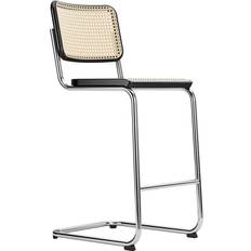 Thonet Sillas Thonet S 32 VH Barhocker Mit Rohrgeflecht 112 cm Schwarz TP 29/gebeizt BxHxT 48 x 112 x 61 cm Taburete de bar