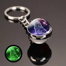 Wallets & Key Holders LightInthebox Constellation Luminous Keychain Glass Ball Zodiac Keychain Glow Chain