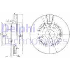 Systèmes de Freinage Delphi Disque 305 28 5 Ventilé Non-Traité