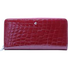 Esquire nizza long zip around wallet geldbörse red dunkelrot