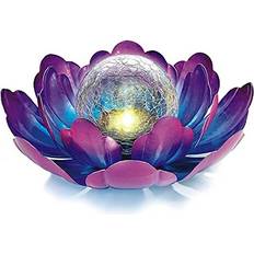 WNP Purple Solar Flower Light Outdoor Decorations,Solar Garden Lights